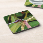 Dessous-de-verre libellule avec fleurs blanches (Côté gauche)