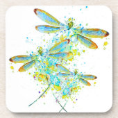 Dessous-de-verre Libellule sarcelle éclaboussure  (Devant)