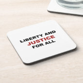 Dessous-de-verre Liberté et JUSTICE pour tous (Côté gauche)