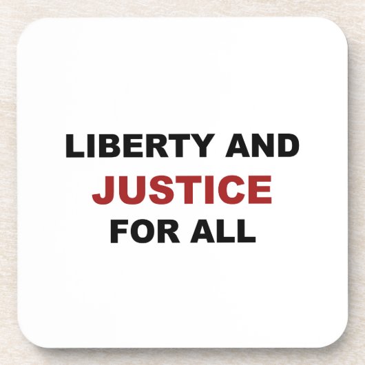 Dessous-de-verre Liberté et JUSTICE pour tous (Devant)