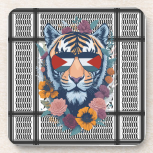 Dessous-de-verre Libre Palestine ARABE AVEC CARTE tigre
