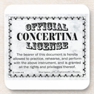 Dessous-de-verre Licence Concertina