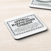 Dessous-de-verre Licence Harpsichord (Côté gauche)