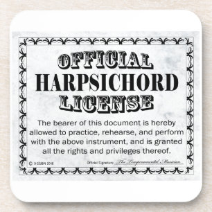 Dessous-de-verre Licence Harpsichord