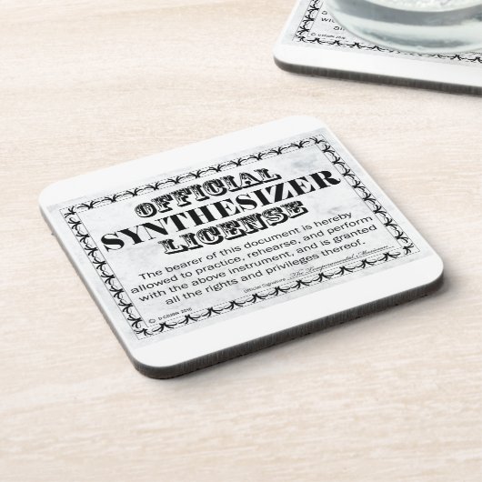 Dessous-de-verre Licence Synthesizer (Côté gauche)