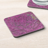 Dessous de verre (liège) avec chou violet (Côté gauche)