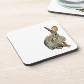 Dessous de verre liège-soutenus brillants de lapin (Côté gauche)