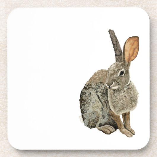 Dessous de verre liège-soutenus brillants de lapin (Devant)