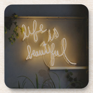 Dessous-de-verre Life is Beautiful Neon Lights