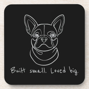 Dessous-de-verre Ligne artistique Bouledogue Français. Construit pe