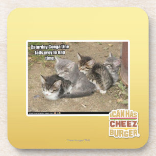 Dessous-de-verre Ligne de Conga de Caturday