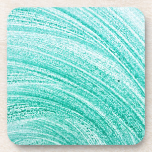 Dessous-de-verre ligne incurvée par brosse texture d'aquarelle