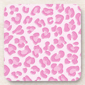 Dessous-de-verre Ligne Leopard Preppy rose (Devant)