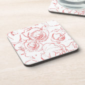 Dessous-de-verre Lignes directrices de Red Roses (Côté gauche)