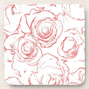 Dessous-de-verre Lignes directrices de Red Roses