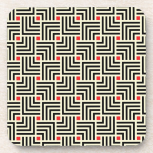 Dessous-de-verre Lignes géométriques motif