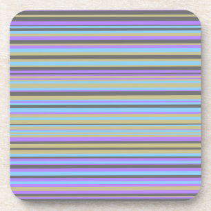 Dessous-de-verre Lignes pourpres, beiges, grises et bleues