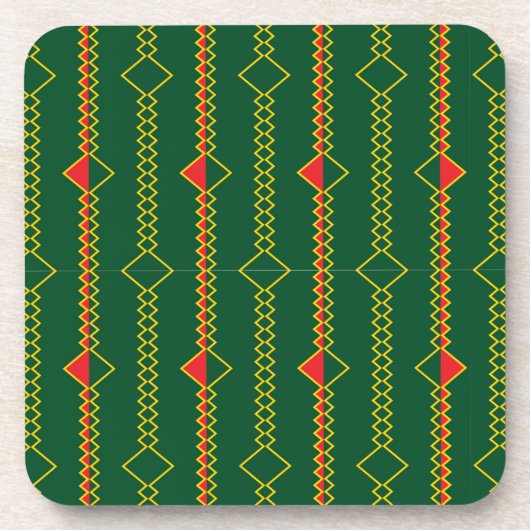 Dessous-de-verre Lignes verticales Zigzag Livre vert numérique-7272 (Devant)