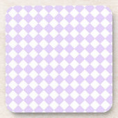 Dessous-de-verre Lilac Purple Diamond À damiers motif (Devant)