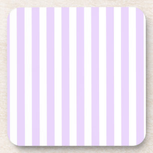 Dessous-de-verre Lilac violet et blanc bonbons rayures