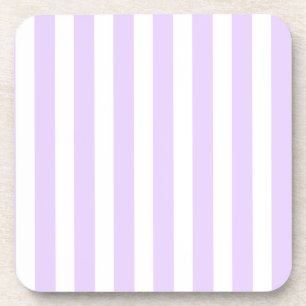 Dessous-de-verre Lilac violet et blanc bonbons rayures