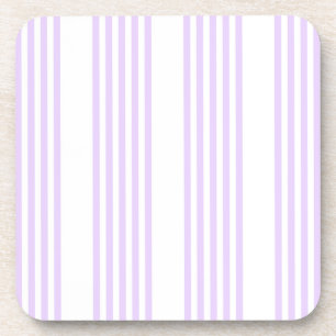 Dessous-de-verre Lilac violet et blanc cinq bandes motif