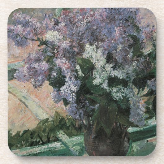 Dessous-de-verre Lilacs dans une fenêtre par Mary Cassatt, Art Vint (Devant)