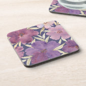 Dessous-de-verre Lilacs sur l'arrière - plan de violet d'aquarelle (Côté gauche)