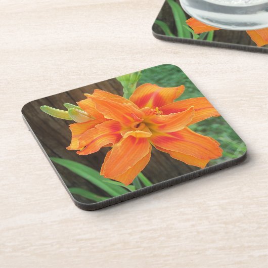 Dessous de verre Lily orange (Côté gauche)