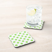 Dessous-de-verre Lime et pois blancs (Côté Droit)