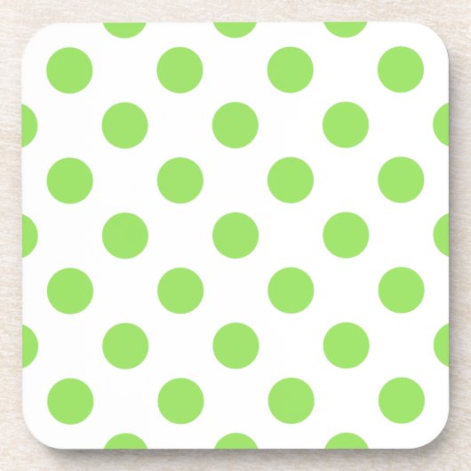 Dessous-de-verre Lime et pois blancs (Devant)