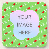 Dessous-de-verre Lime Green LOVE (Devant)