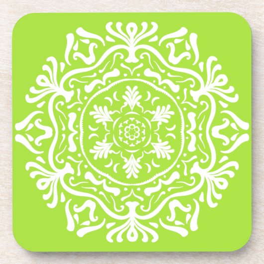 Dessous-de-verre Lime Mandala (Devant)