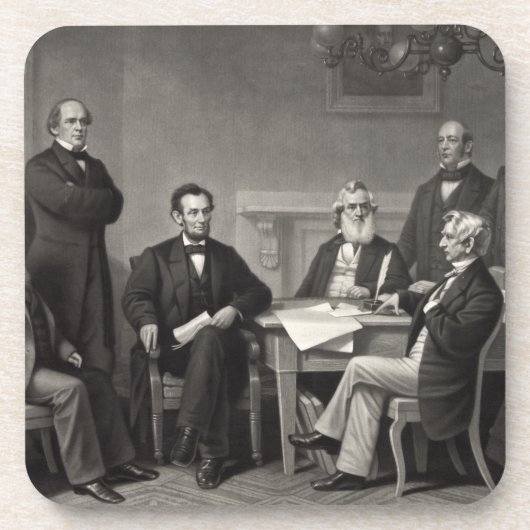 Dessous-de-verre Lincoln Lecture de la proclamation d'émancipation (Devant)