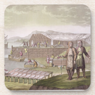 Dessous-de-verre L'industrie de la pêche, Terre-Neuve, de 'Le Costu