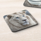 Dessous-de-verre Lion blanc (Côté gauche)