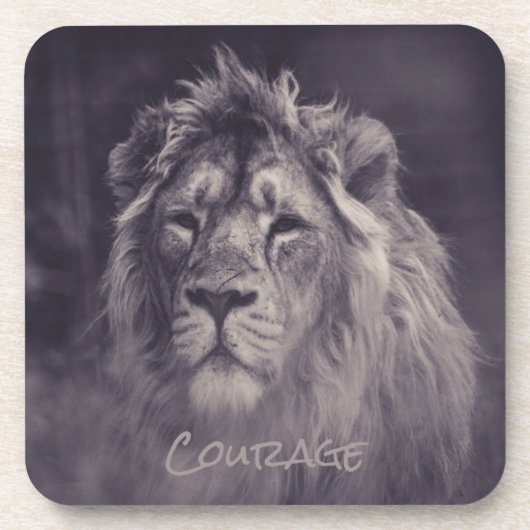 Dessous-de-verre Lion Courage Roi de la Jungle (Devant)