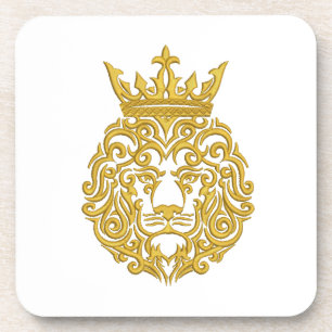 Dessous-de-verre lion d'or dans la couronne