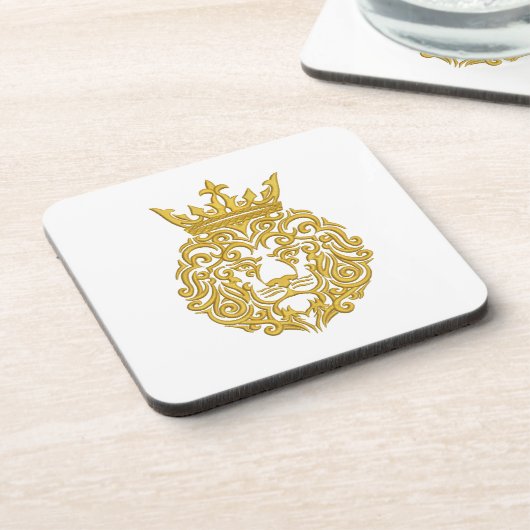 Dessous-de-verre lion doré dans la couronne (Côté gauche)