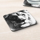 Dessous-de-verre Lion noir et blanc (Côté gauche)