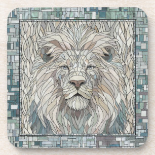 Dessous-de-verre Lion Portrait Mosaic Art