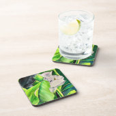 Dessous-de-verre Lis d'arum blanc aquarelle florale tropicale (Côté Droit)