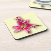 Dessous-de-verre Lis et bourgeon roses d'astronome (Côté gauche)