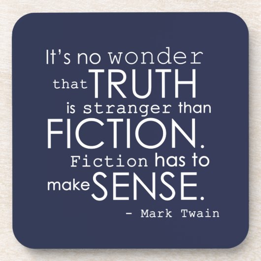 Dessous de verre littéraires de citation de Twain (Devant)