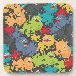 Dessous-de-verre Little cute funny monsters