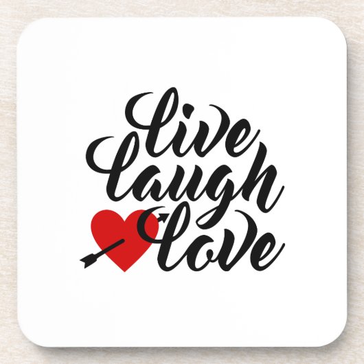 Dessous-de-verre Live Lauder Love Valentine Calligraphy | DESSOUS D (Devant)