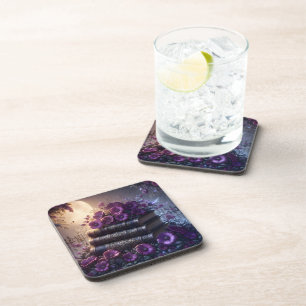 Dessous-de-verre Livre Gothique Fleur Violet