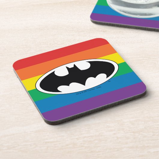 Dessous-de-verre Logo Arc-en-ciel Batman (Côté gauche)