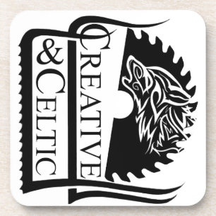 Dessous-de-verre Logo créatif et celtique noir et blanc