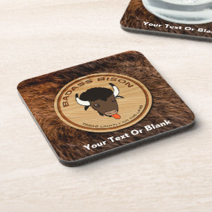 Dessous-de-verre Logo de la ferme de bisons de Badass
